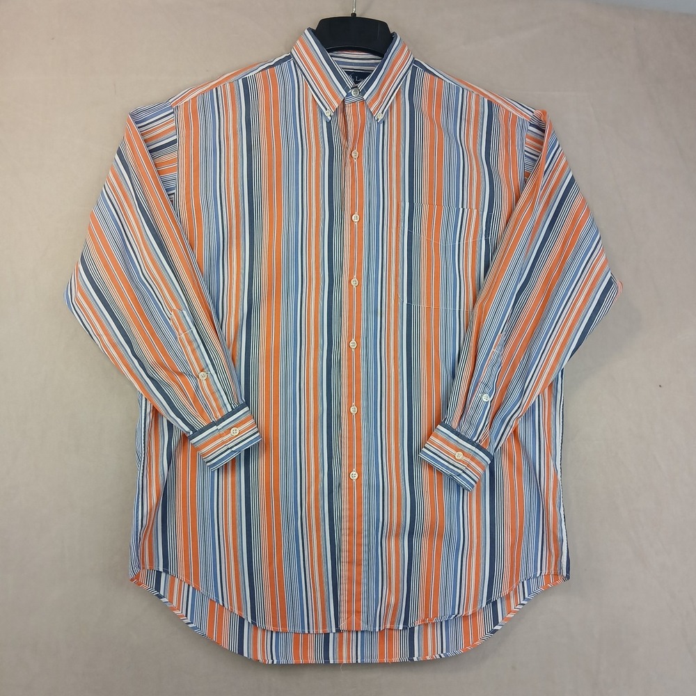 VTG Polo Ralph Lauren Blake Medium Mens Shirt Long Sleeve Y2K 24x29 **Fits XL **